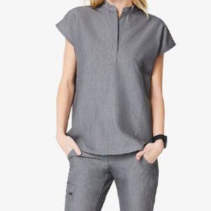 FIGS RAFAELA Mandarin Collar Scrub Top